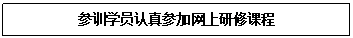 文本框: 参训学员认真参加网上研修课程